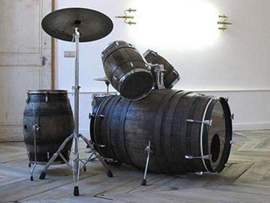 Check out this #wine barrel drum kit!