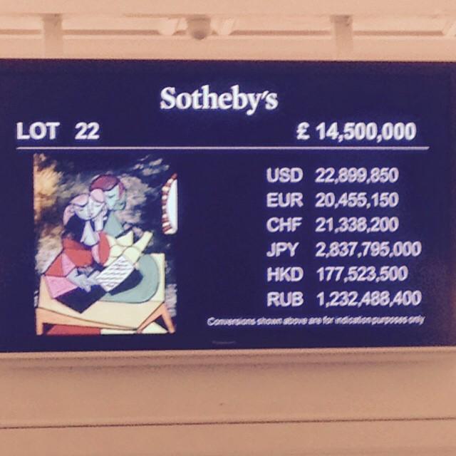 #bidtowin #sothebys #auction #picasso #deuxpersonnages ift.tt/1Kb7RlP