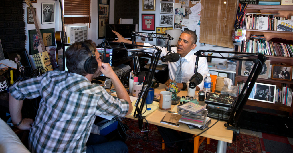 ApplePodcasts's tweet photo. ICYMI @marcmaron did an amazing interview with @POTUS this week.
Get it here: http://t.co/VNF7m8eWI1 http://t.co/a77gcAll3h