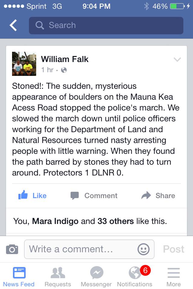 jasonizumiKona's tweet image. "Stoned!" on #MaunaKea #TMTSHUTDOWN #TMTscience #ProtectMaunaKea #WeAreMaunaKea