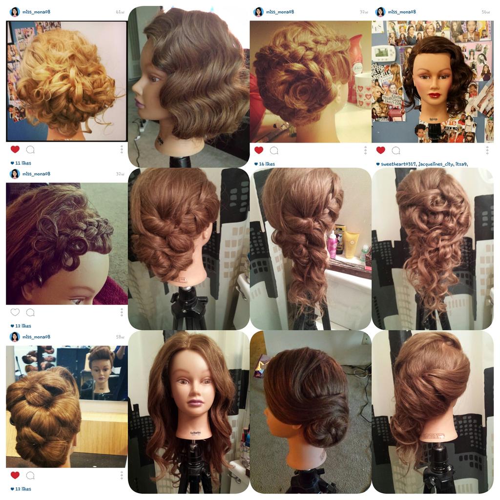 Curls, Braids,Waves and Tousled Up-do's.Here's a sneak peak on some styles Bella Glam can do.