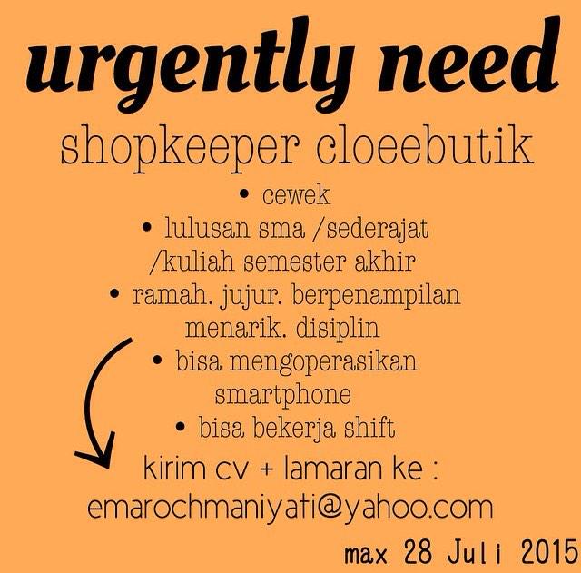 cloee_shop's tweet photo. #lowkerjogja @JogjaUpdate @JogjaLowKer http://t.co/49pHrB98gI