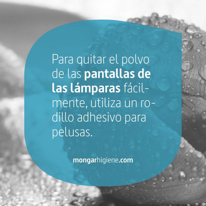 ¿Polvo en las pantallas de las lamparas?
#Limpiconsejo semanal nos da una solución #MongarHigiene