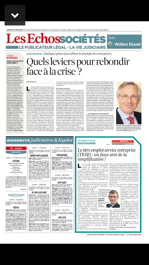 BDOFrance's tweet photo. Quels leviers face à la #crise ? Quelques pistes avec Michel Léger président de @bdofrance v/@LesEchos http://t.co/t6XlZ7OU0l
