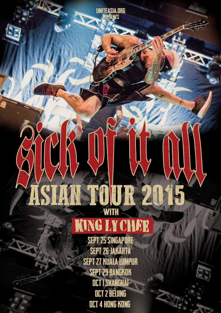 via <a href="/uniteasia/">Unite Asia</a> Sick of It All "Asian Tour 2015" W/ King Ly Chee . Jakarta, Indonesia Sept 26 <a href="/SOIANYC/">Sick Of It All</a>