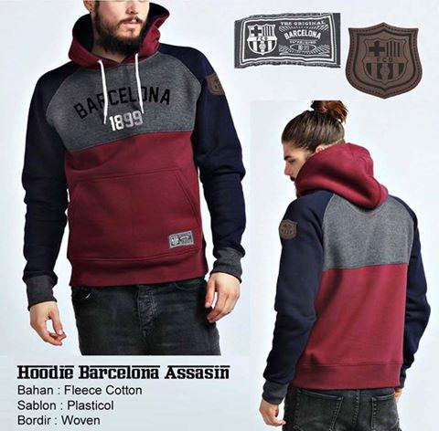 Ready Stock, Langsung Kirim. "HOODIE BARCELONA ASSASIN" Bhan Fleece Cotton, Hrga 170rb. CP 085763061766. Pin 26FC2D92