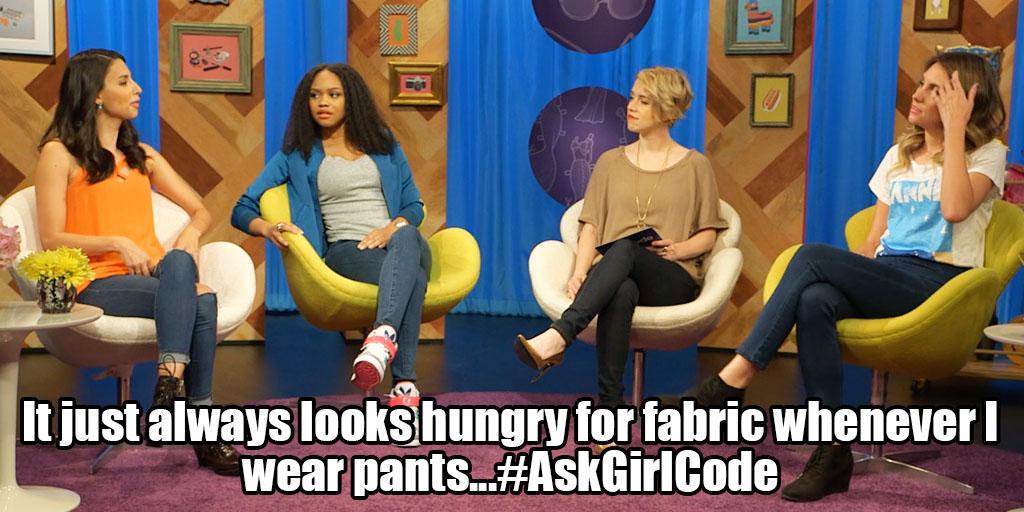 GirlCode's tweet photo. Give those camel toes the fabric theyβre hungry for. #GirlCode #AskGirlCode http://t.co/dDQis1t2Ru