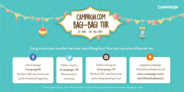 cuanlung1's tweet image. @irawanrony  Folow @Campaign_ID Lagi bagi2 THR : Uang Tunai &amp;amp; Voucher #CampaignBagiBagiTHR #savemusicindonesia
