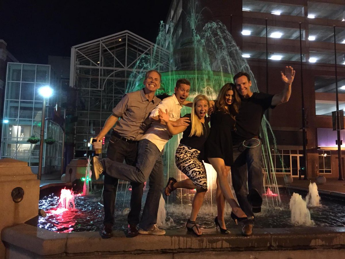 QolsysInc's tweet photo. The Qolsys team reenacts the classic opening scene from #Friends #ESX2015 http://t.co/qHD1slzS0d