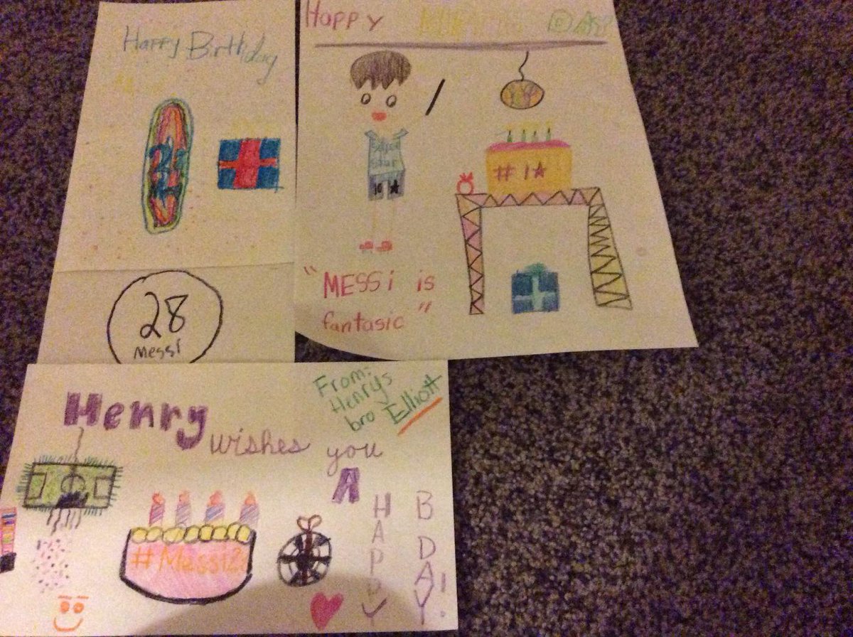 MessiMeetHenry's tweet photo. @FCBarcelona Cards from your biggest fan, Henry and family.He has DMD and wants to meet you! #Messi28 #messimeethenry http://t.co/8RPsJlZcA5