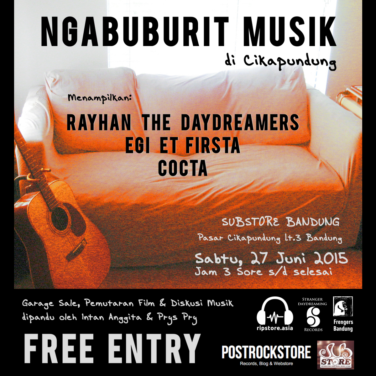 frendung's tweet photo. Ngabuburit Musik di Cikapundung bersama @RTDmusic_ @cocta_official @egietfirsta Sabtu, 27 Juni 2015 dari jam 3 siang http://t.co/D6qZPtIheW
