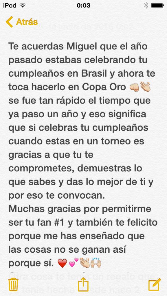 Espero que lo leas. Te lo vuelvo a decir y te lo diría mil años si se pudiera HAPPY BIRTHDAY        