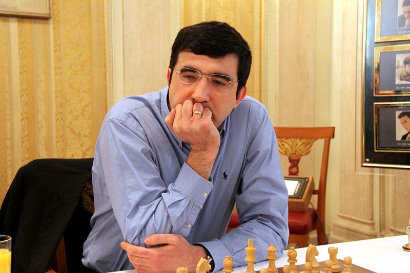 Happy 40th Birthday Vladimir Kramnik! He raised Berlin and defeated Kasparov 8.5:6.5 in 2000. Photo: E. Kublashvili 