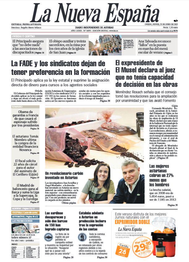 Os dejamos nuestra portada de hoy, jueves 25 de junio goo.gl/yXfRX6