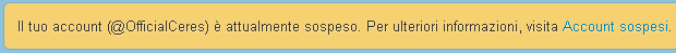 hp_antonio's tweet photo. Le jeux sont fait, il mio account @OfficialCeres è stato sospeso!
Bell'esperimento, grazie a chi ha risposto ☺
@Ceres http://t.co/GvpP61beuC
