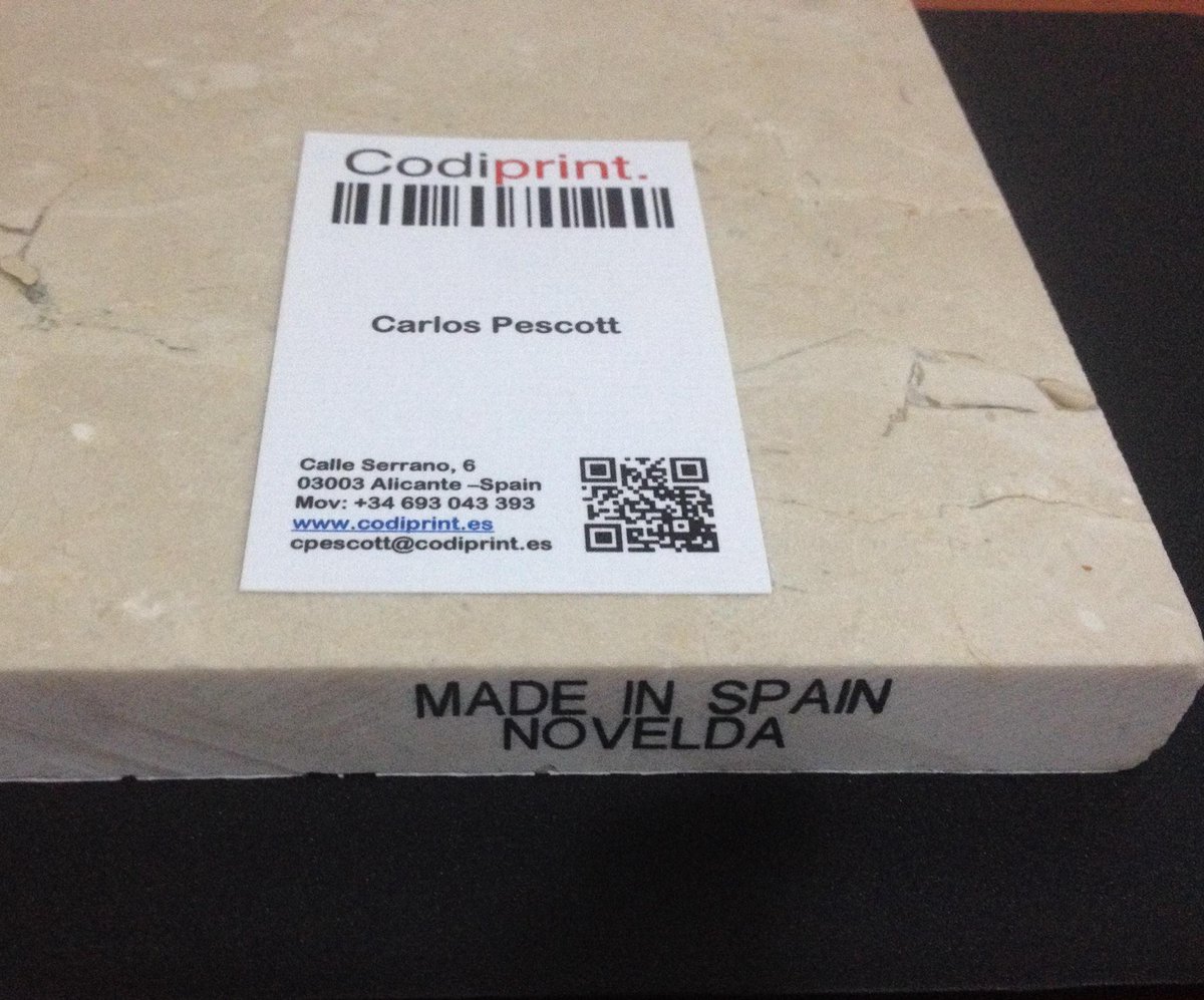 Codiprint's tweet image. Imprimir en los cantos de las #baldosas de #marmol de una manera económica ya es posible. #MarmolAlicante #Codiprint