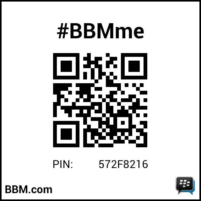 #BBMme PIN: 572F8216
pin.bbm.com/572F8216
