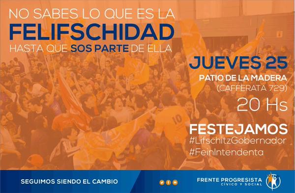 ArnaldoIrigoyen's tweet photo. Jueves 25-20 HS. Invitamos a tod@s a Ser Parte de esta #FeLifschidad #LifschitzGobernador #FeinIntendenta http://t.co/tX8w2OlkEf