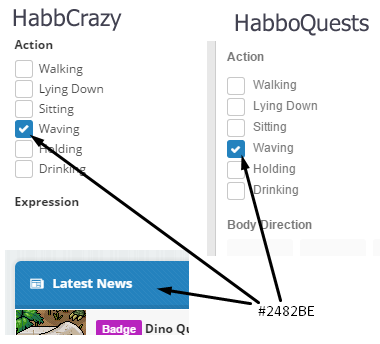 HabboJack's tweet photo. @HabboQuestsWeb Well this is awkward. Using the EXACT same colour that we use on @HabbCrazy http://t.co/TFHNXKX0P1
