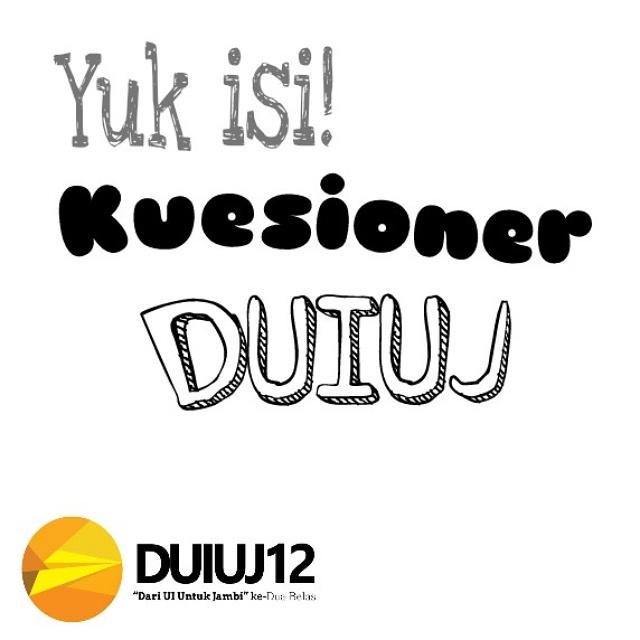 DUIUJ16's tweet photo. Ayoooo pada ngisi kuesionernya yaaa ;) 

http://t.co/q0fPdbi4io

Yuk ajak teman-teman yang lainnyaa :) http://t.co/lsTu02DwCc