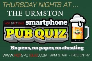 HotSpotQuiz's tweet photo. @PhoneQuiz #Thursday is @HotSpotQuiz Night at @TheUrmston with #Smartphone #Quizmaster Ray James 9pm Sta RT http://t.co/MJufJLunwB