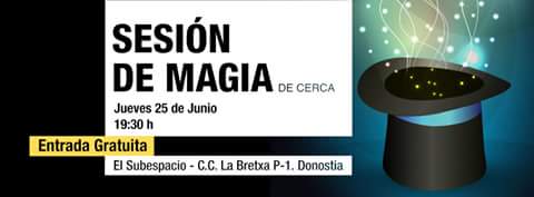 elsubespacio's tweet photo. Abra cadabra! A partir de las 19.30h sesión de magia gratuita en @elsubespacio #labretxadonostia #ociodonosti http://t.co/cPoBZ7QMUy