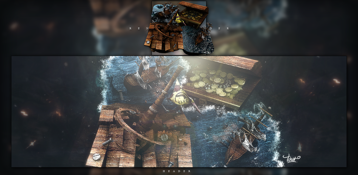 Ichor3D's tweet image. Pirate ship themed Header for @TheDareRising and Entry v4 for the #DAREGRC ! RT/Fav! @ImpactConcepts @DareGaspar