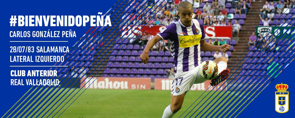 RealOviedo's tweet photo. Carlos Peña, nuevo jugador del #RealOviedo http://t.co/wYsGycSXCD
#BienvenidoPeña http://t.co/cMFPPPLYcZ