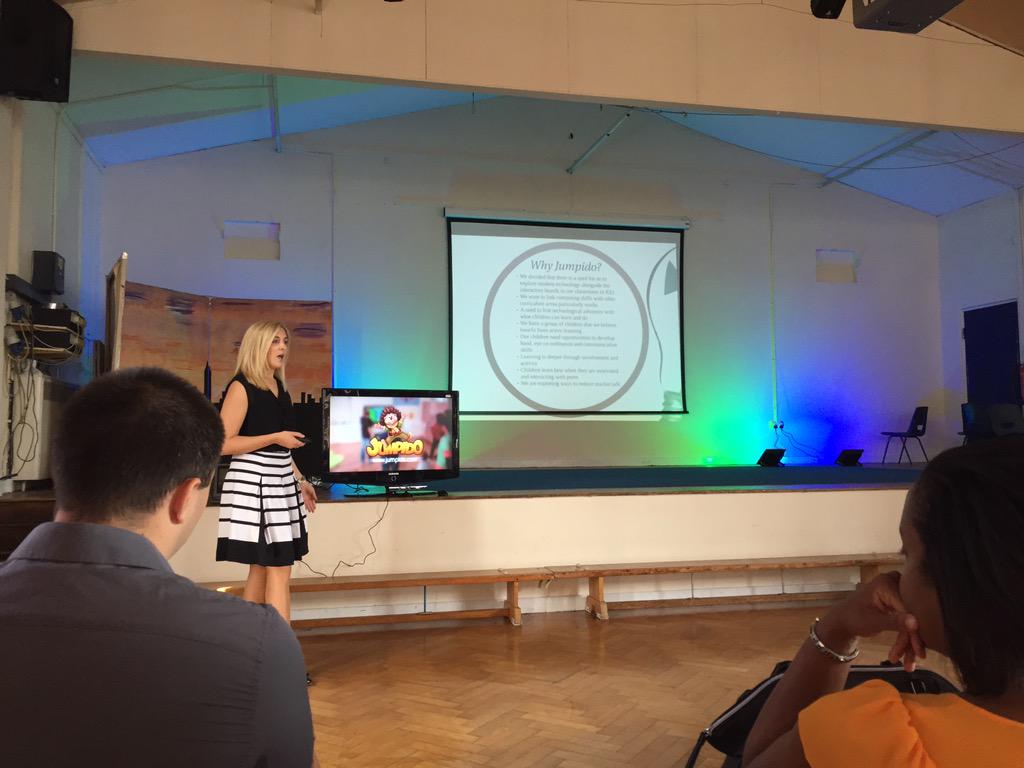 BlueBeanData's tweet photo. Charlotte tells how they are using Jumpido at Kidbrooke Park Primary. #jumpido @FranklinLottie http://t.co/RquIVlNv1D