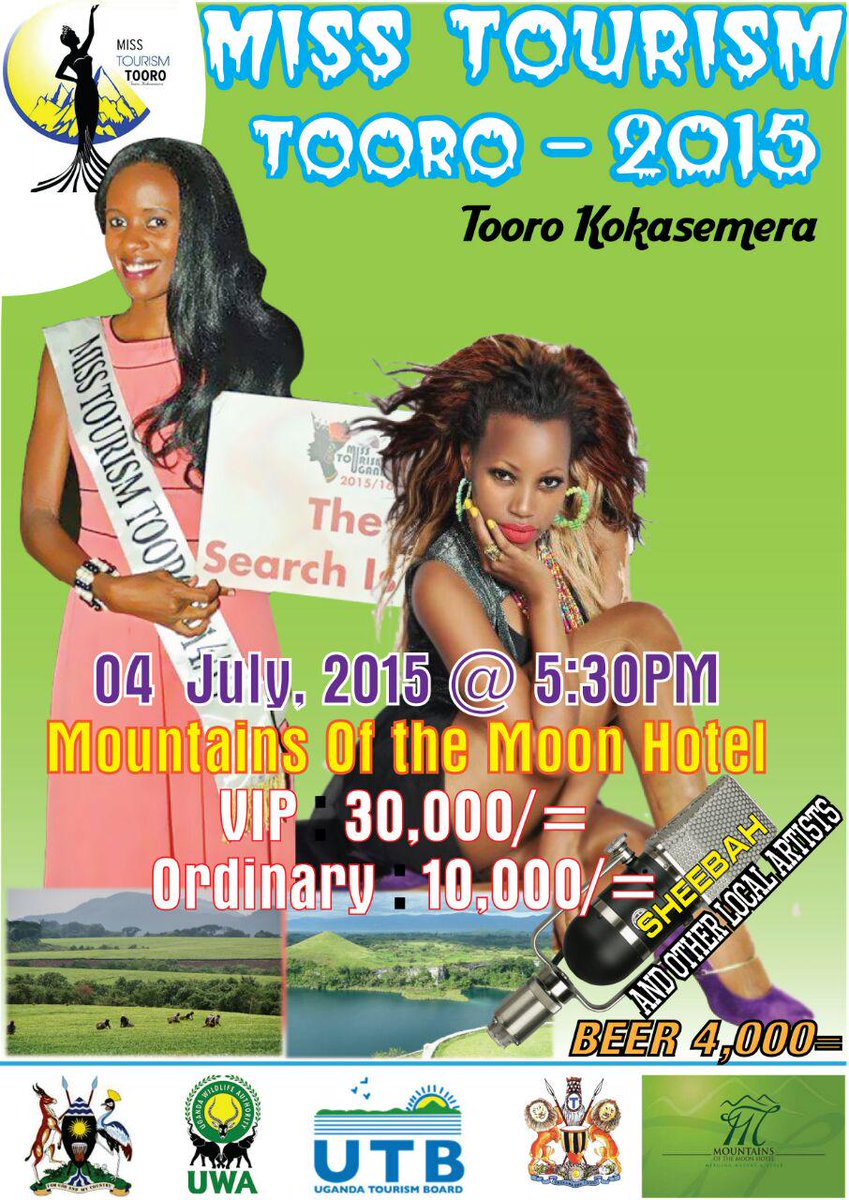 ViewUganda's tweet photo. The search for Miss Tourism Tooro http://t.co/2svwQRbax6 #ViewUganda #VisitUganda #Uganda #Tourism http://t.co/927Q7BDhML