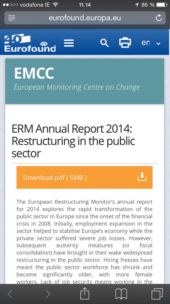finndaa's tweet image. #CESIweb John Hurley, Eurofound ... download the report: eurofound.europa.eu/publications/a…