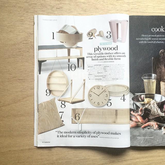 TenThingsStore's tweet image. Our wooden Thomson Clock is in the latest @insideoutmag amongst a bunch of other perfect plywood finds #homewares
