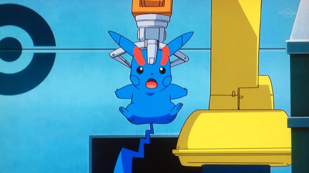 世にも珍しい青いピカチュウ #anipoke