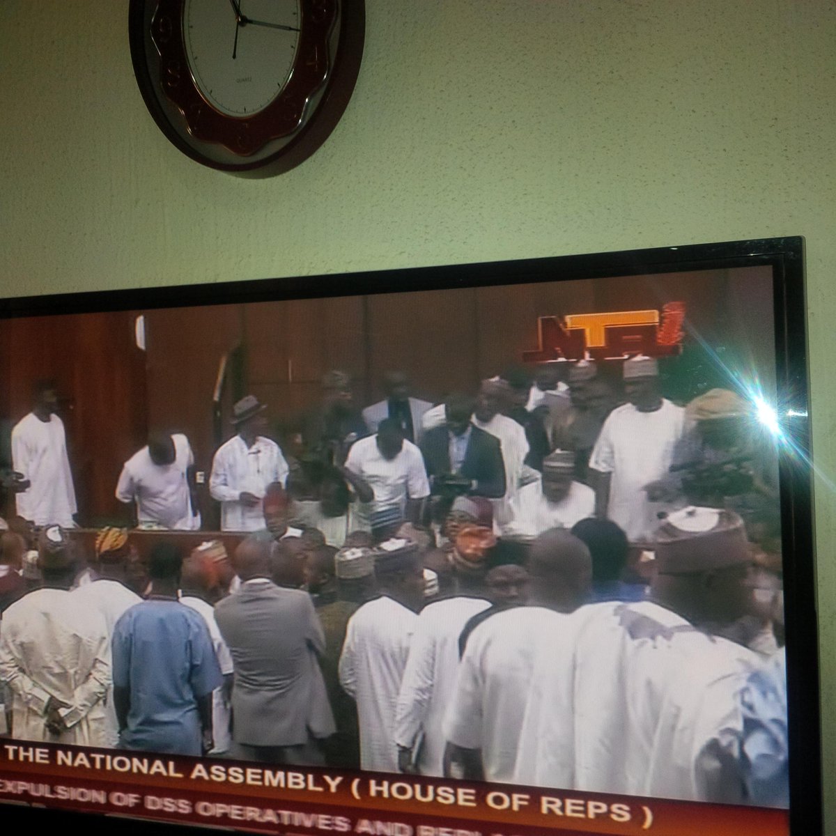 DejiAdesogan's tweet photo. NATIONAL ASSEMBLY OF DISGRACE. Watch LIVE on NTA. This is a national disgrace! #FixNASS http://t.co/LauNzNh99G cc @Gidi_Traffic
