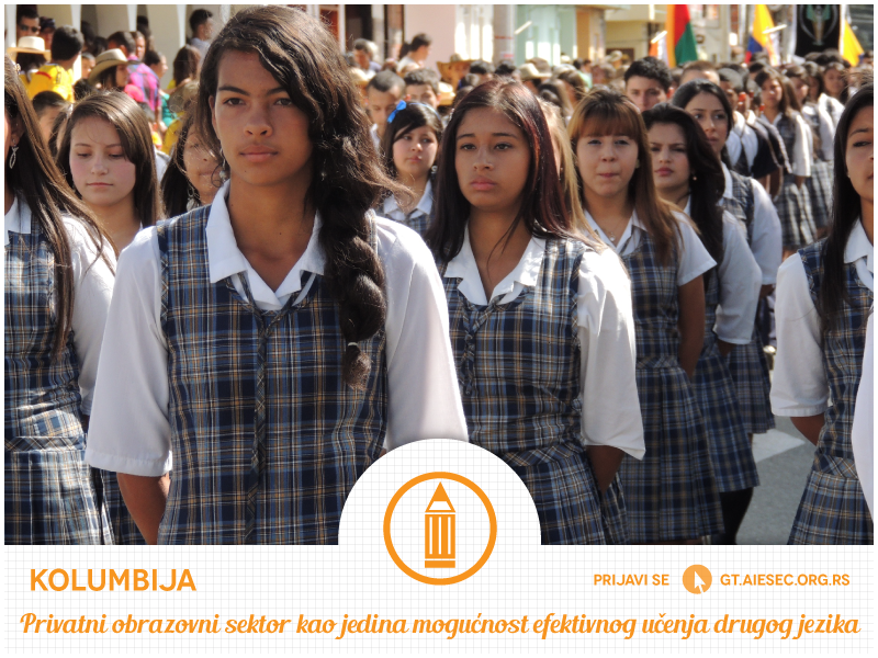 Engleski jezik u Kolumbiji obavezan je tek u srednjoj školi. Edukujte mlade ljude u Kolumbiji. bit.ly/GT_teaching