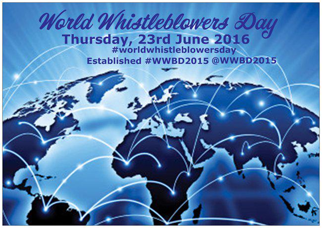 WWBD2015's tweet photo. World Whistleblowers Day 23rd June 2016
#WWBD2015 #worldwhistleblowersday
#leadershipdevelopment #healthandsafety http://t.co/wbPmUOWk6t
