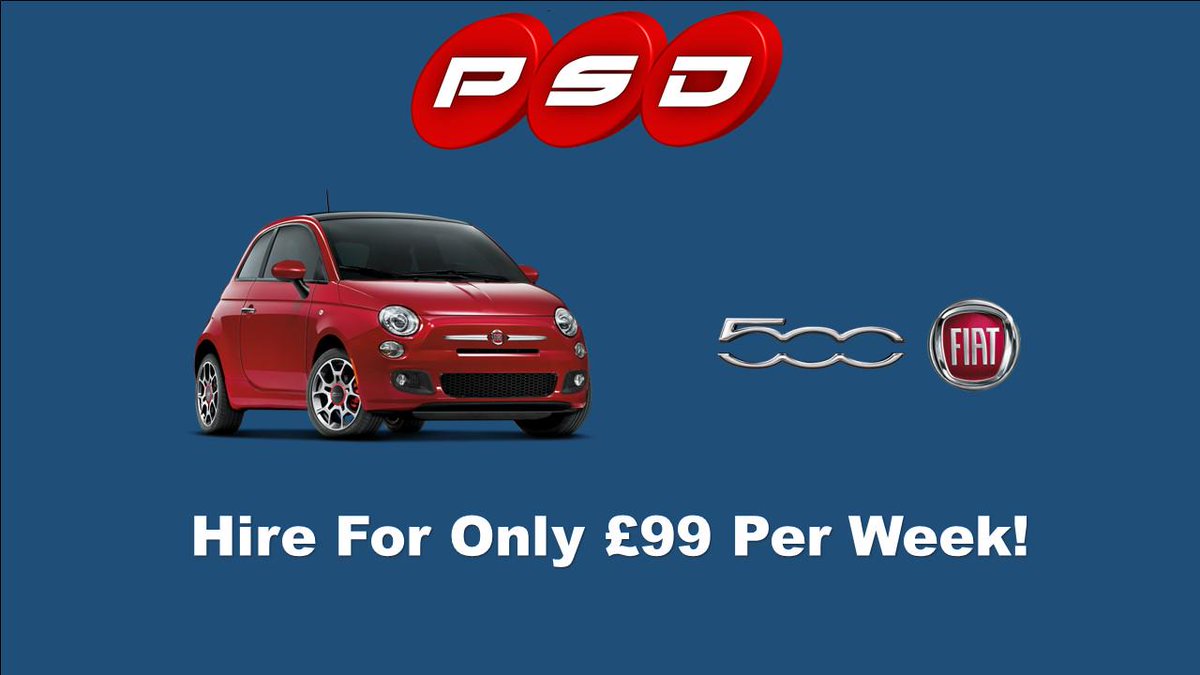 Hire one of our Fiat 500 S's for just £99 per week! Including breakdown cover and VAT!
#follobackinstantly