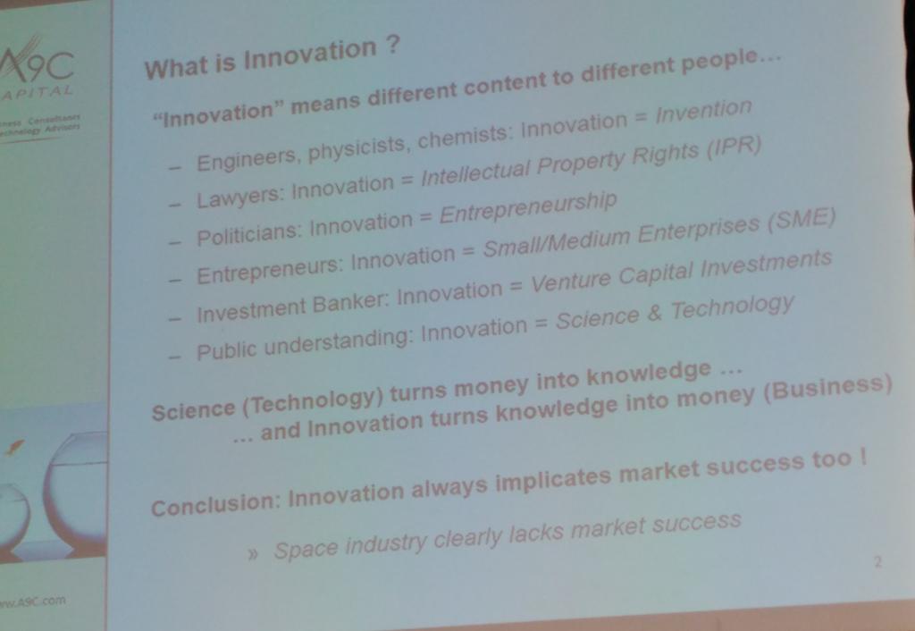 SpaceUPGLIC's tweet photo. What is #innovation? Clearly too many definitions! #GLIC2015 http://t.co/hosY3yihj4