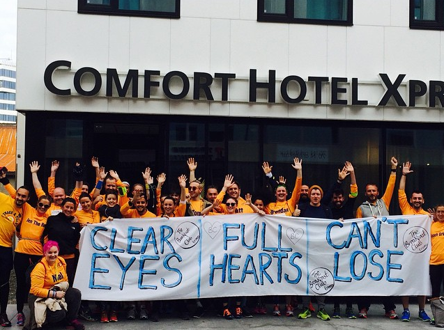 TheBrekkyClub's tweet photo. #TBT to Saturday when 26 #BCTrackClub ran 26.2 miles for incredible charities. Offers of massages & voltarol welcomed http://t.co/VQO13rYhhx