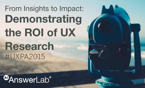 AnswerLab's tweet photo. Tips and tricks for aligning research to business goals at 11am today! http://t.co/wfJCALqiHM #UXPA2015 http://t.co/hLfxcGljG7