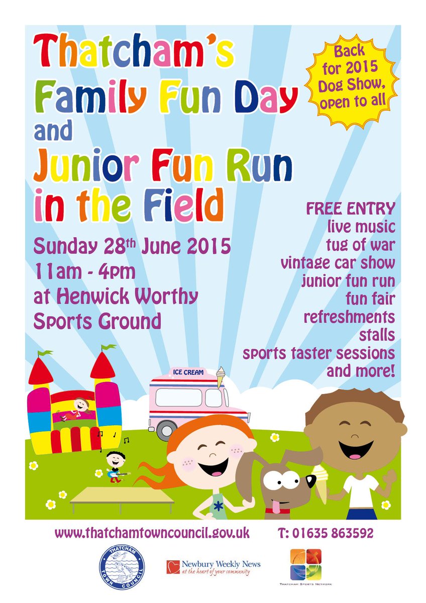 It's Thatcham's Family Fun Day at Henwick Worthy Sports Ground tomorrow!  
facebook.com/ThatchamFamily…