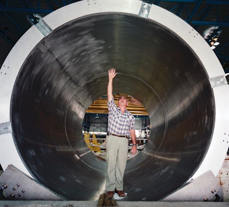 Particle physics often uses big stuff to find small stuff - and has for a while. #TBT to the CDF detector in 1984.