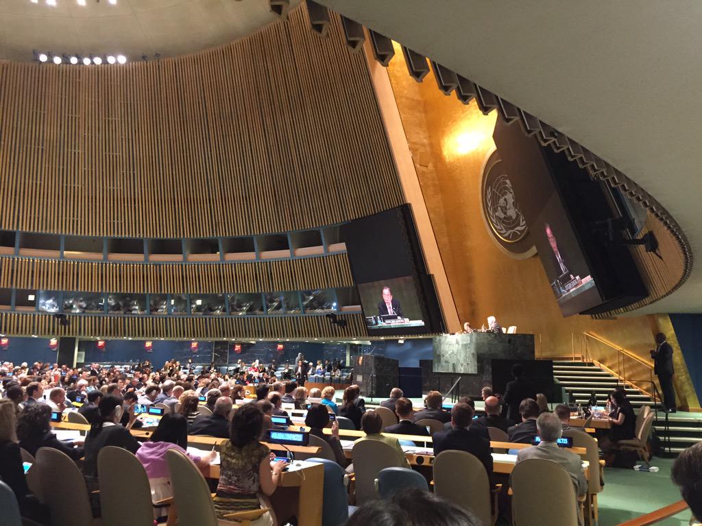 qiangl929's tweet photo. #GlobalCompact15 #UNSG Ban Ki-moon delivered opening remarks http://t.co/rXNTSfCzTo