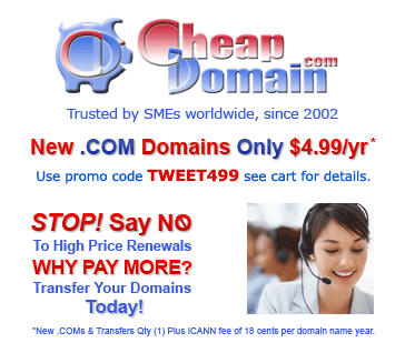 CheapDomain's tweet photo. .COM #cheap_domains &amp; Transfer $4.99*
.COM #Renewal $8.99/y http://t.co/foa49VXhSg 
#domain_name_registration #names http://t.co/PViqOYlWR0