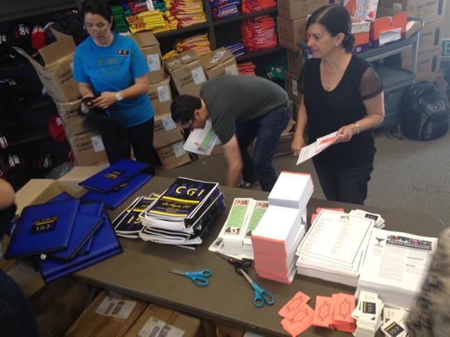 #mathematize our conference bag stuffing!  (Or come help!) #cgi2015la