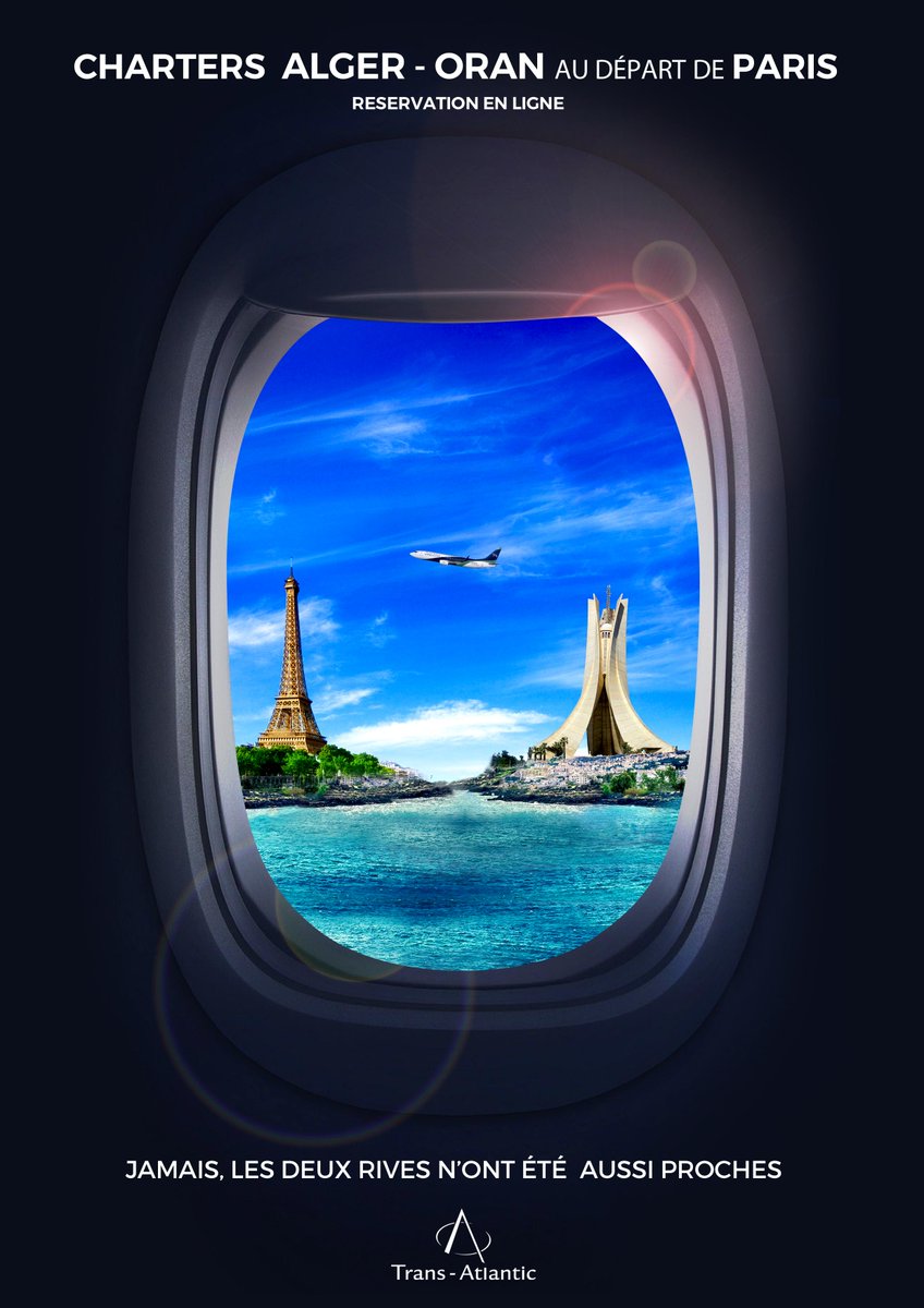 TransatFrance's tweet photo. Découvrez nos vols charters pour l'#Algerie à destination d'Oran &amp; Alger avec #TassiliAirlines, alors #Kala3m3ana !! http://t.co/8WR1SD6XKZ