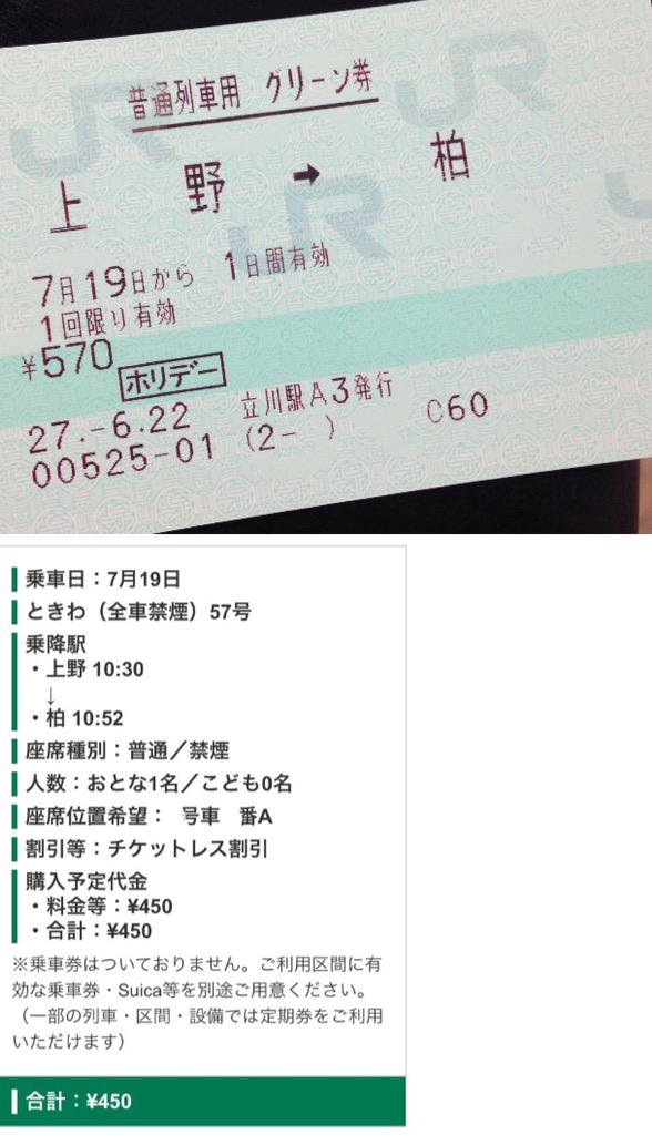 常磐線の複雑な料金の例。1.指定席急行券より安い指定席特急券、2.普通
