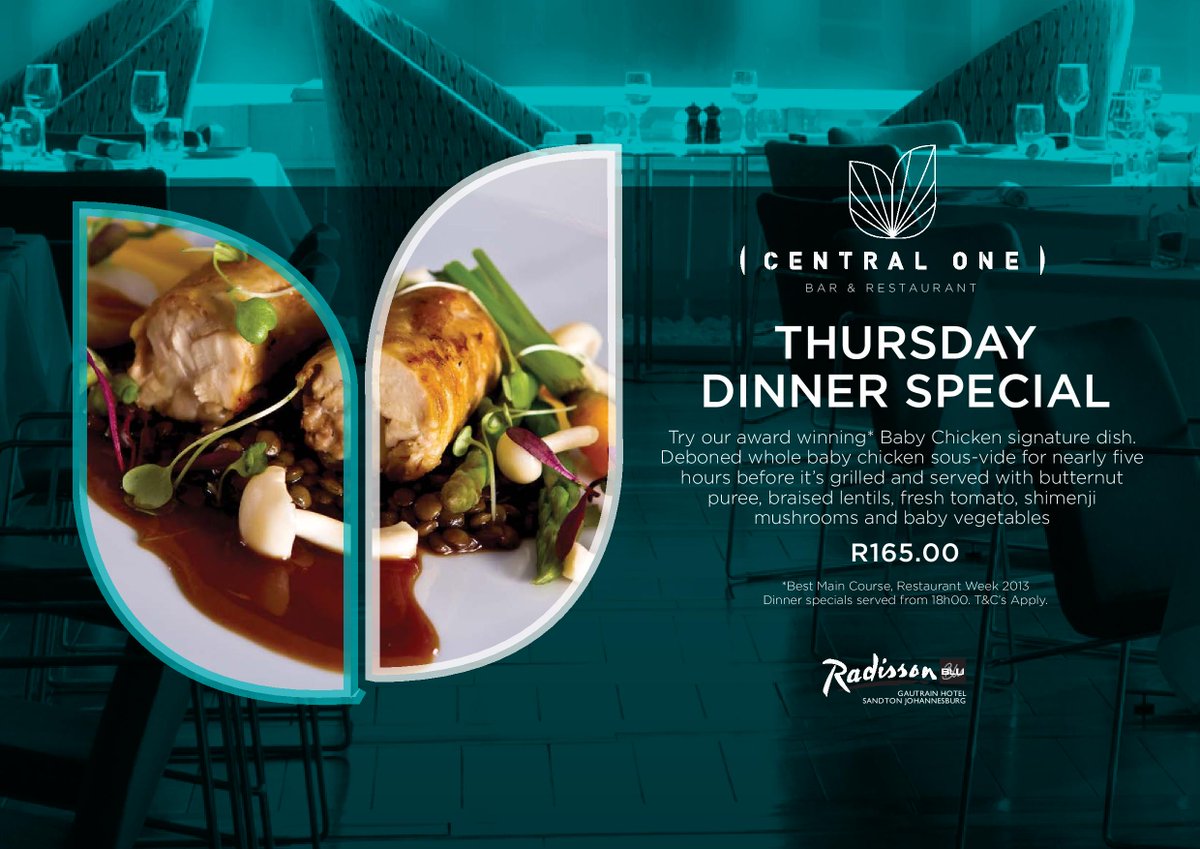 Central_One's tweet photo. RT @Central_One: Try our award winning* Baby Chicken signature dish for only R 165 http://t.co/EfzZjTGc8C http://t.co/RqOyU6JeLM