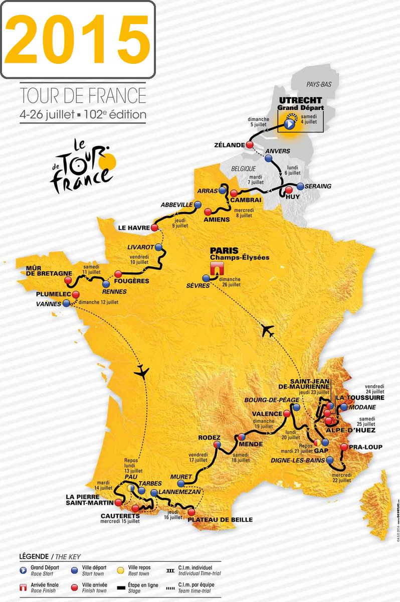 CarteFrance's tweet photo. La #carte du #tour de #France 2015 avec et ces 21 étapes:
http://t.co/POf3Rj4mGF
#tourdefrance http://t.co/NoEkKSjPFt