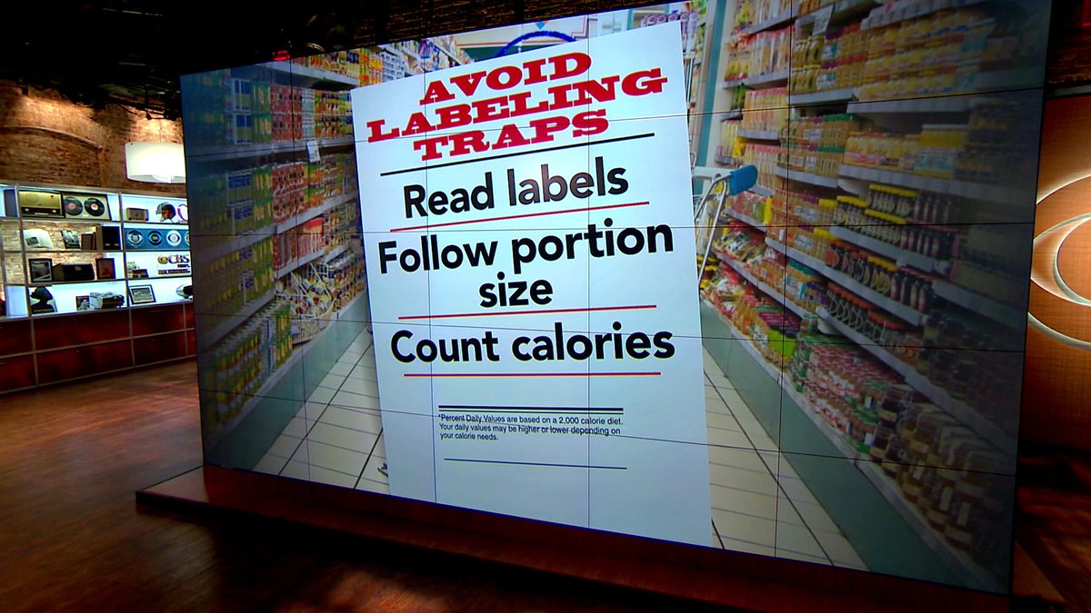 CBSMornings's tweet photo. We just need to look at the labels more seriously. -- @HollyPhillipsMD on “healthy” food labeling http://t.co/kB98jBMg5h